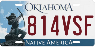 OK license plate 814VSF