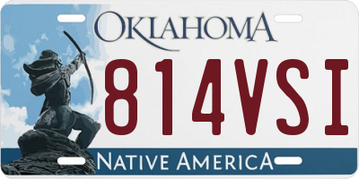 OK license plate 814VSI