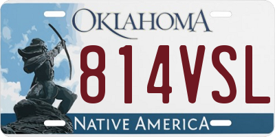 OK license plate 814VSL