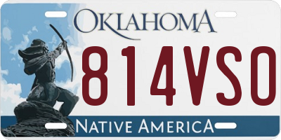 OK license plate 814VSO