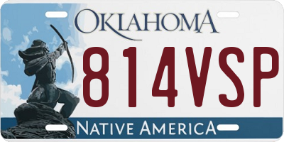 OK license plate 814VSP