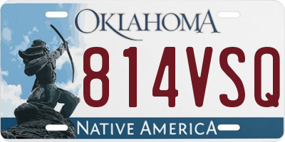 OK license plate 814VSQ