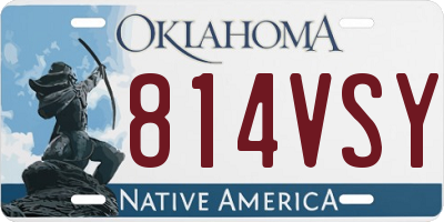 OK license plate 814VSY
