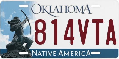 OK license plate 814VTA