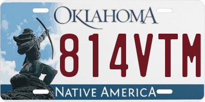 OK license plate 814VTM