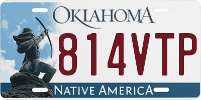 OK license plate 814VTP
