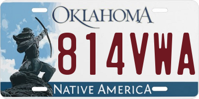 OK license plate 814VWA