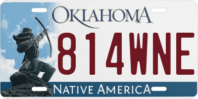 OK license plate 814WNE