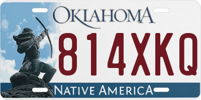 OK license plate 814XKQ