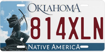 OK license plate 814XLN