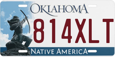 OK license plate 814XLT