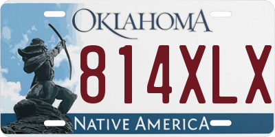 OK license plate 814XLX