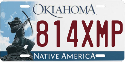 OK license plate 814XMP