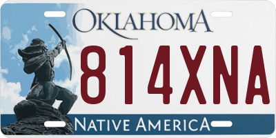 OK license plate 814XNA