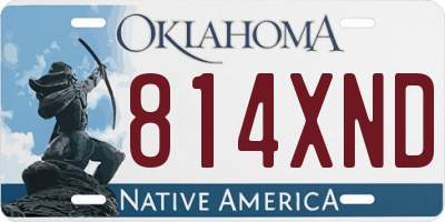 OK license plate 814XND