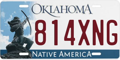 OK license plate 814XNG