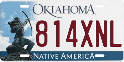 OK license plate 814XNL