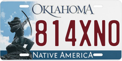 OK license plate 814XNO