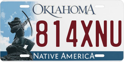 OK license plate 814XNU