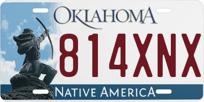 OK license plate 814XNX