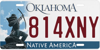 OK license plate 814XNY