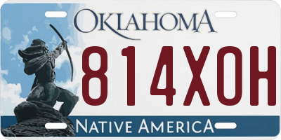 OK license plate 814XOH