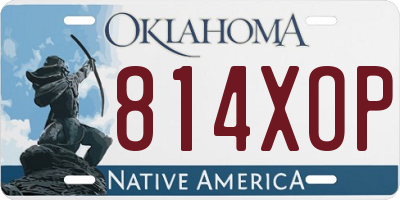OK license plate 814XOP