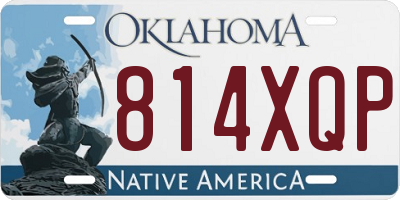 OK license plate 814XQP