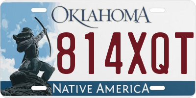 OK license plate 814XQT