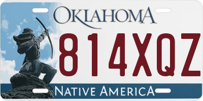 OK license plate 814XQZ