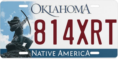 OK license plate 814XRT