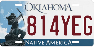 OK license plate 814YEG