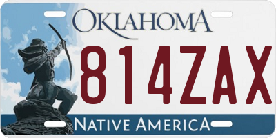 OK license plate 814ZAX