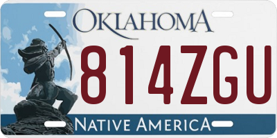 OK license plate 814ZGU