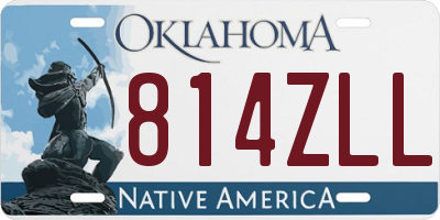 OK license plate 814ZLL
