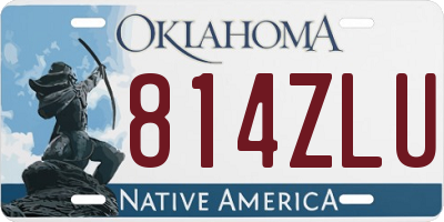 OK license plate 814ZLU