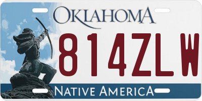 OK license plate 814ZLW