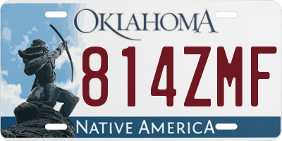 OK license plate 814ZMF