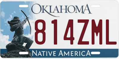 OK license plate 814ZML