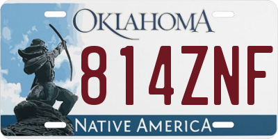 OK license plate 814ZNF