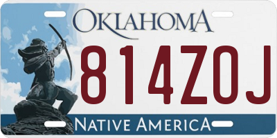 OK license plate 814ZOJ