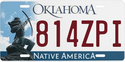 OK license plate 814ZPI
