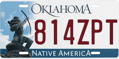 OK license plate 814ZPT