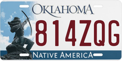 OK license plate 814ZQG