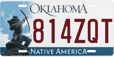 OK license plate 814ZQT