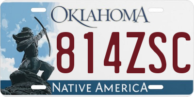 OK license plate 814ZSC