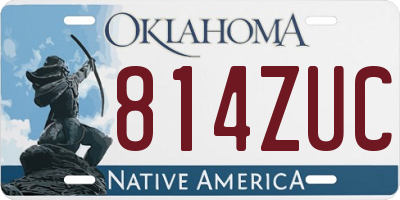 OK license plate 814ZUC