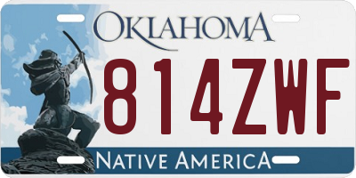 OK license plate 814ZWF