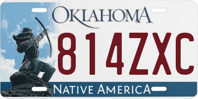 OK license plate 814ZXC