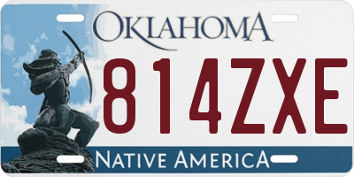 OK license plate 814ZXE